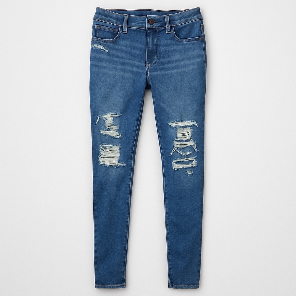 AE Next Level Curvy Ripped High-Waisted Jegging